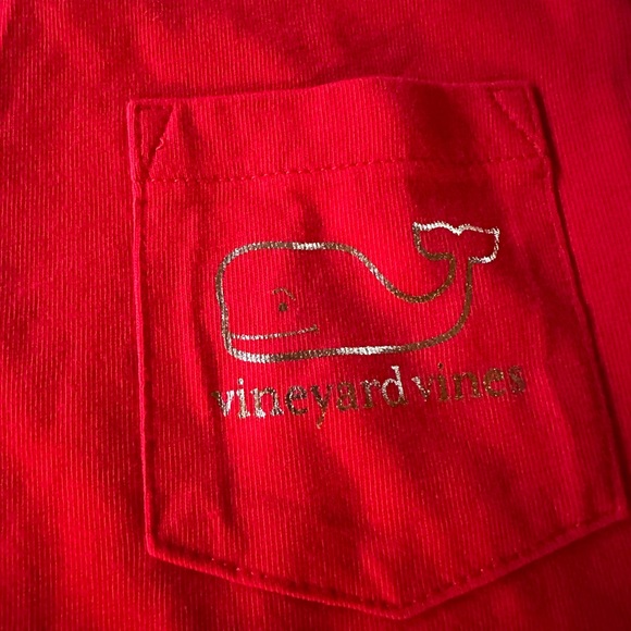 NWOT Red Vineyard Vines Long Sleeve Logo T-Shirt Girls Size L (14) - Picture 2 of 5